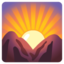 sunrise over mountains Noto Emoji