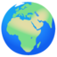 globe showing Europe-Africa Noto Emoji