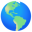 globe showing Americas Noto Emoji