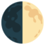 first quarter moon Noto Emoji
