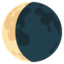 waning crescent moon Noto Emoji