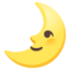 first quarter moon face Noto Emoji