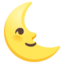 last quarter moon face Noto Emoji