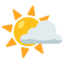 sun behind small cloud Noto Emoji
