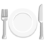 fork and knife with plate Noto Emoji