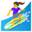 woman surfing Noto Emoji