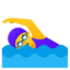 woman swimming Noto Emoji