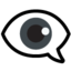 eye in speech bubble Noto Emoji