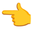 backhand index pointing left Noto Emoji