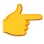 backhand index pointing right Noto Emoji