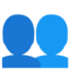busts in silhouette Noto Emoji