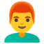 man red hair Noto Emoji