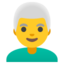 man white hair Noto Emoji