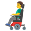 man in motorized wheelchair Noto Emoji