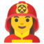 woman firefighter Noto Emoji