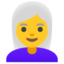 woman white hair Noto Emoji