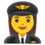 woman pilot Noto Emoji