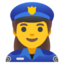 woman police officer Noto Emoji