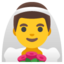 man with veil Noto Emoji
