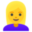woman blond hair Noto Emoji