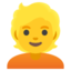person blond hair Noto Emoji