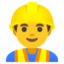 man construction worker Noto Emoji