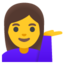 woman tipping hand Noto Emoji