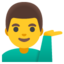 man tipping hand Noto Emoji