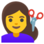 woman getting haircut Noto Emoji