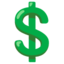 heavy dollar sign Noto Emoji