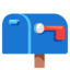 closed mailbox with lowered flag Noto Emoji