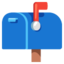 closed mailbox with raised flag Noto Emoji