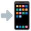 mobile phone with arrow Noto Emoji