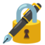 locked with pen Noto Emoji