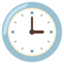 three o’clock Noto Emoji