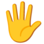 hand with fingers splayed Noto Emoji