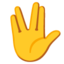 vulcan salute Noto Emoji