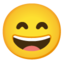 grinning face with smiling eyes Noto Emoji