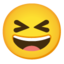 grinning squinting face Noto Emoji