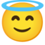 smiling face with halo Noto Emoji