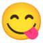 face savoring food Noto Emoji