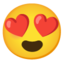 smiling face with heart-eyes Noto Emoji