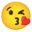 face blowing a kiss Noto Emoji