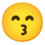 kissing face with smiling eyes Noto Emoji