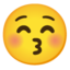 kissing face with closed eyes Noto Emoji