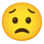 worried face Noto Emoji