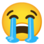 loudly crying face Noto Emoji