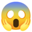 face screaming in fear Noto Emoji