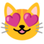 smiling cat with heart-eyes Noto Emoji