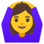 woman gesturing OK Noto Emoji